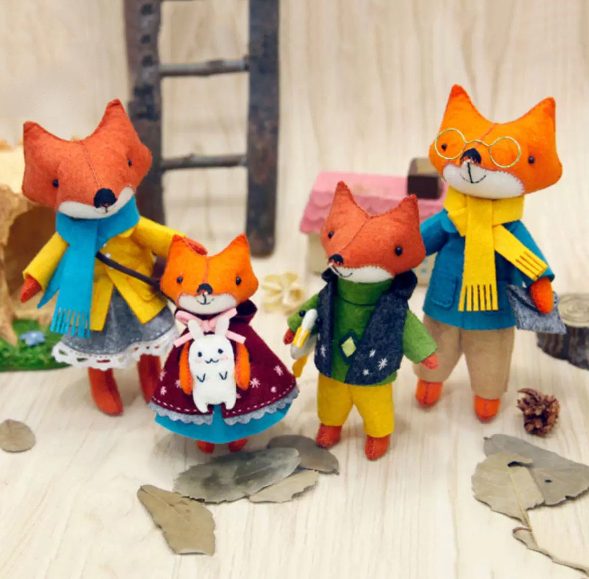 Fox Families Handmade Sewing Toys DIY kit