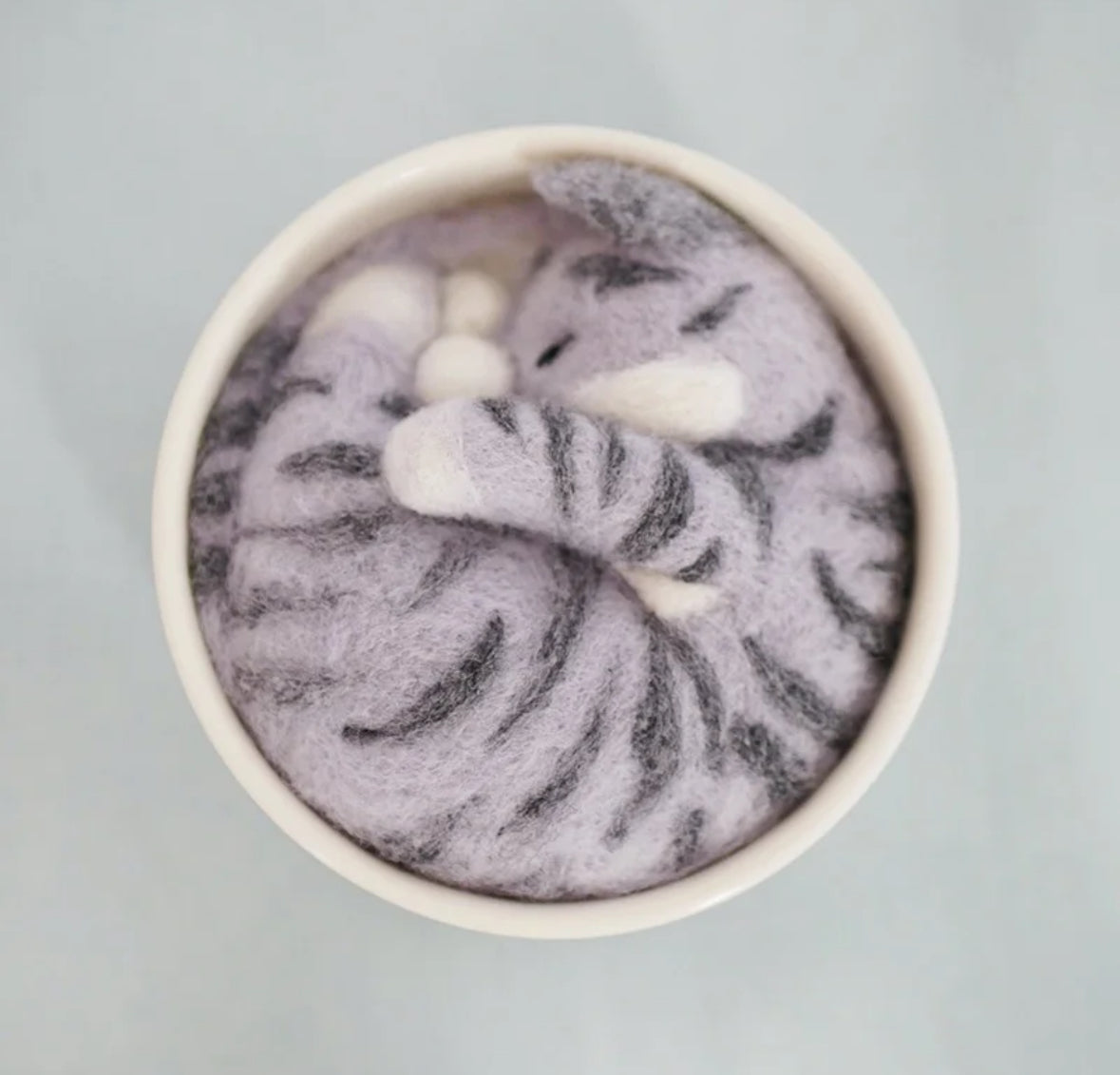 Cat in a Flowerpot Wool Felt Craft Kit